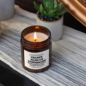 Bougie de soja parfumée Chance Made Us Coworkers, cadeau pour elle, nouvel emploi, départ de la meilleure amie du travail, anniversaire d'un meilleur ami, nouvel emploi, cadeau de départ image 8