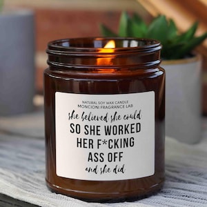 Graduation Candle Gift, Funny Grad Gift for her, scented candles best friend gift for best friend gifts, High School Graduation image 1