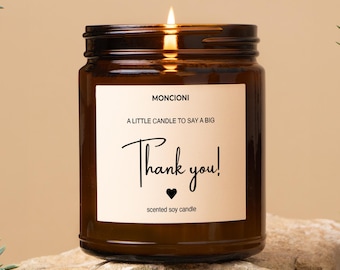 A Little Candle to Say a Big Thank You - Appreciation Gift, Thank You Candle, Gratitude Gift, Soy Candle