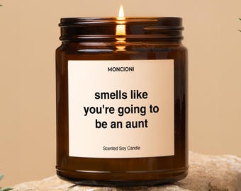 Custom Aunt Pregnancy Announcement Personalized Gift For Aunt You Are Going To Be Aunt Baby Reveal Baby Reveal Candle Gift For Second
