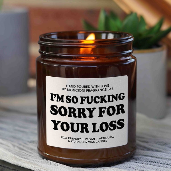 Sorry for your loss Candle, grieving friend gift, condolence gift, sympathy gift, with deepest sympathy, mourning gift