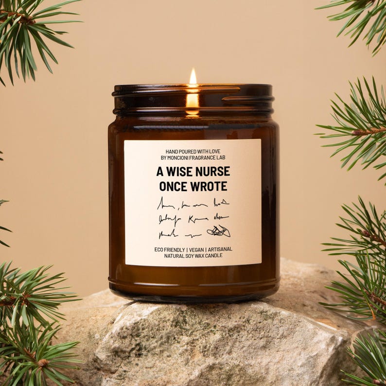 A Wise Nurse Once Wrote Scented Soy Candle, School of Nursing Graduation Gift, Nurse Candle, New Nurse Gift image 7