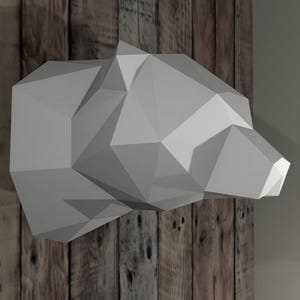 Trofeo BEAR in formato pdf da assemblare da solo // tempo libero creativo // Papercraft // Decorazione // Scultura // Fai da te // Idea regalo // Origami