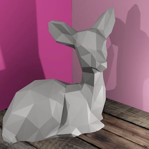 FAON in carta da assemblare // tempo libero creativo // Papercraft // Decorazione // Scultura // Fai da te // idea regalo // Origami // Puzzle