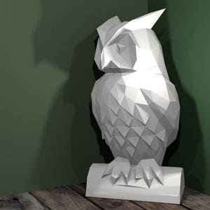 GUFO in formato pdf da assemblare da solo // tempo libero creativo // Papercraft // Decorazione // Scultura // Fai da te // Idea regalo // Origami // Puzzle