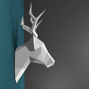 Trofeo CERVO in carta da assemblare // tempo libero creativo // Papercraft // Deco // Scultura // Fai da te // idea regalo // Origami // animale