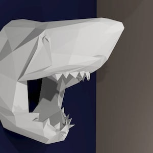 Trofeo SHARK in formato pdf da assemblare da solo // tempo libero creativo // Papercraft // Decorazione // Scultura // Fai da te // Idea regalo // Origami