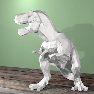 T-REX in formato pdf da assemblare da solo // tempo libero creativo // Papercraft // Decorazione // Scultura // Fai da te // Idea regalo // Origami // Puzzle