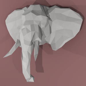 Trofeo ELEFANTE in formato pdf da assemblare da solo // tempo libero creativo // Papercraft // Decorazione // Scultura // Fai da te // Idea regalo // Origami