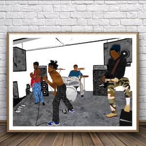 Bad Brains Digital Art Print Instant Download Trending Items Pop Art Printable Art Punk Art Rock and Roll Home Decor Wall Art Music Poster