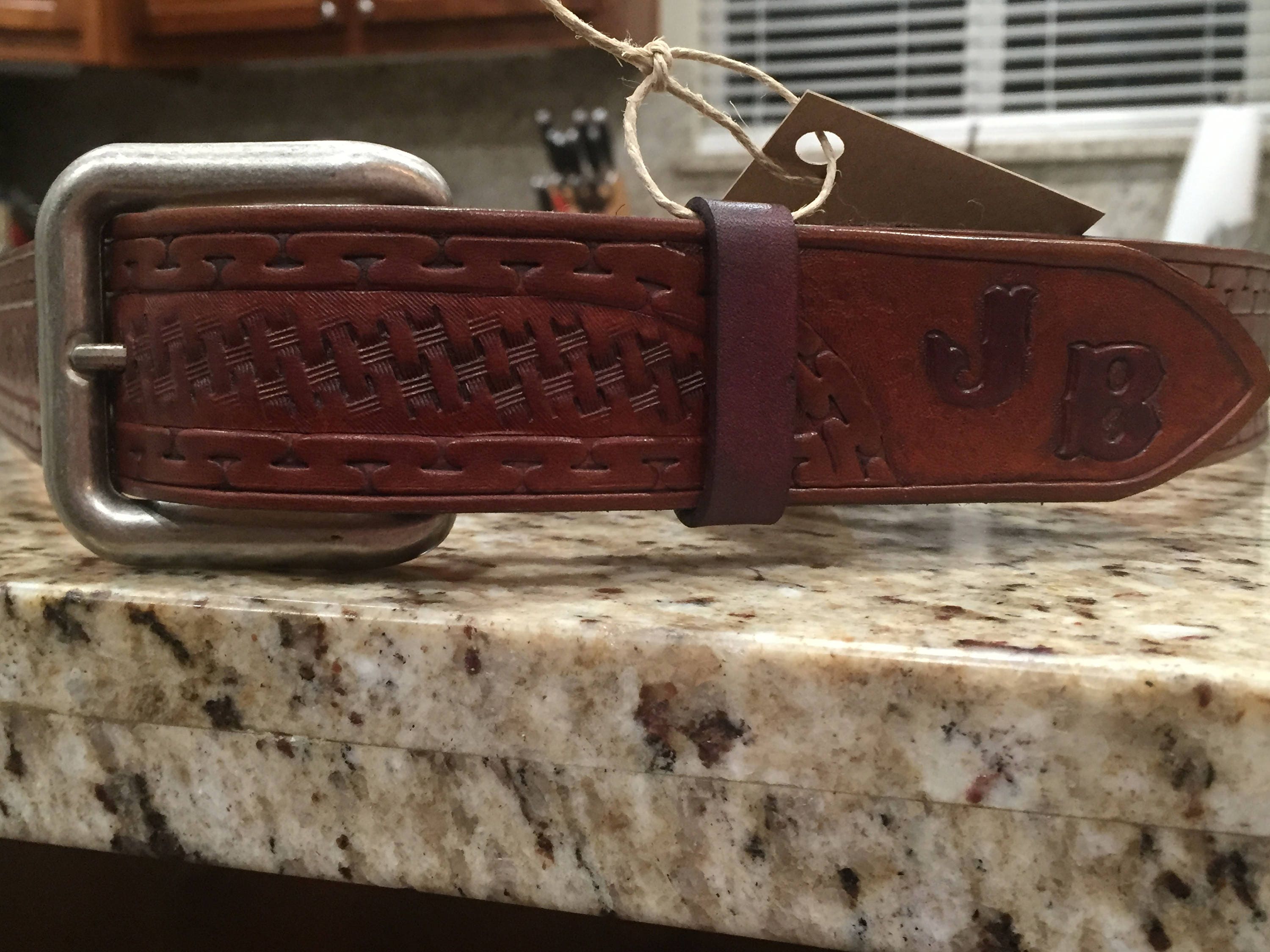 custom leather work belts
