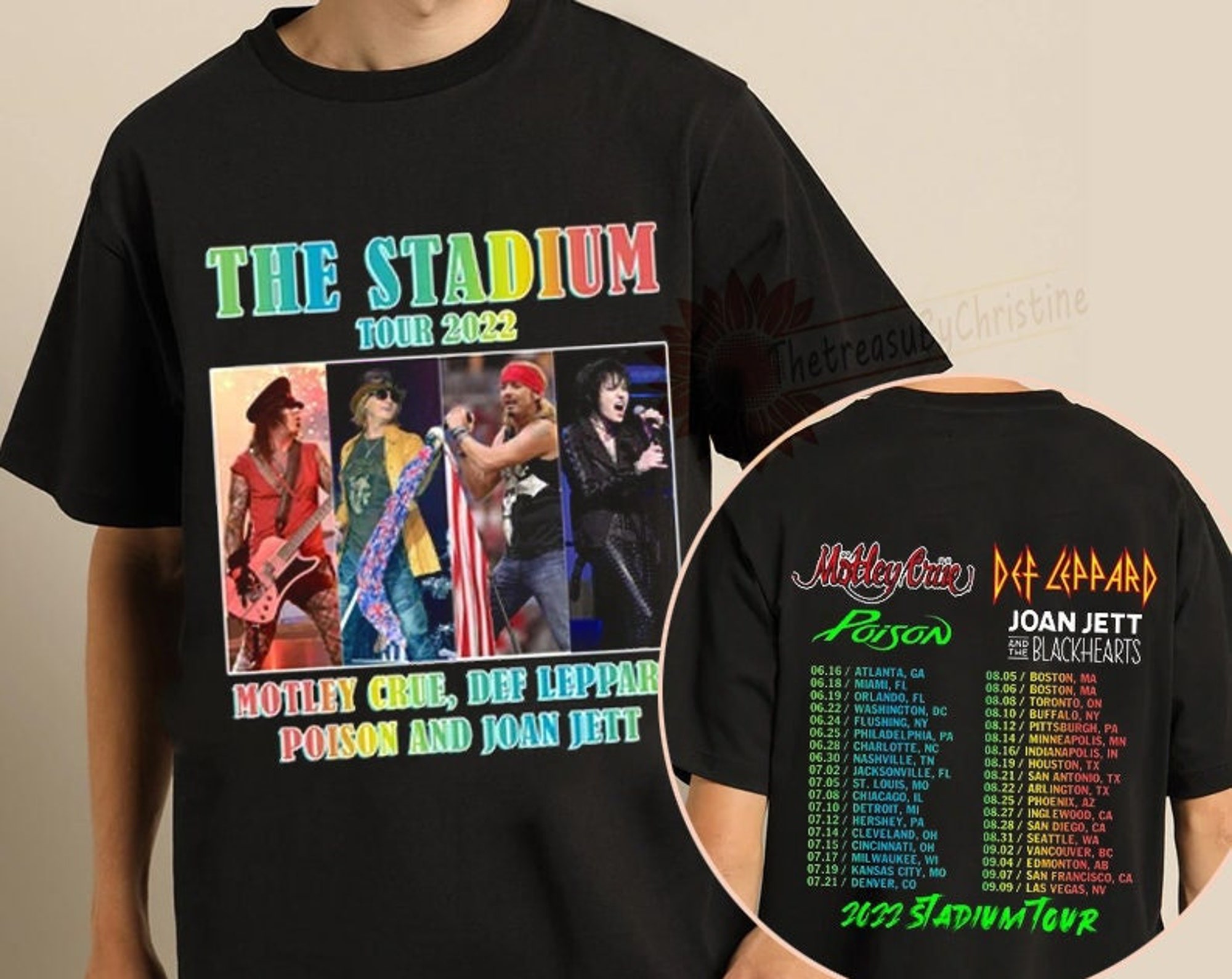 Discover The Stadium Tour Motley Crue Def Leppard Poison Joan Jett & The Blackhearts Shirt, Motley Crue Shirt