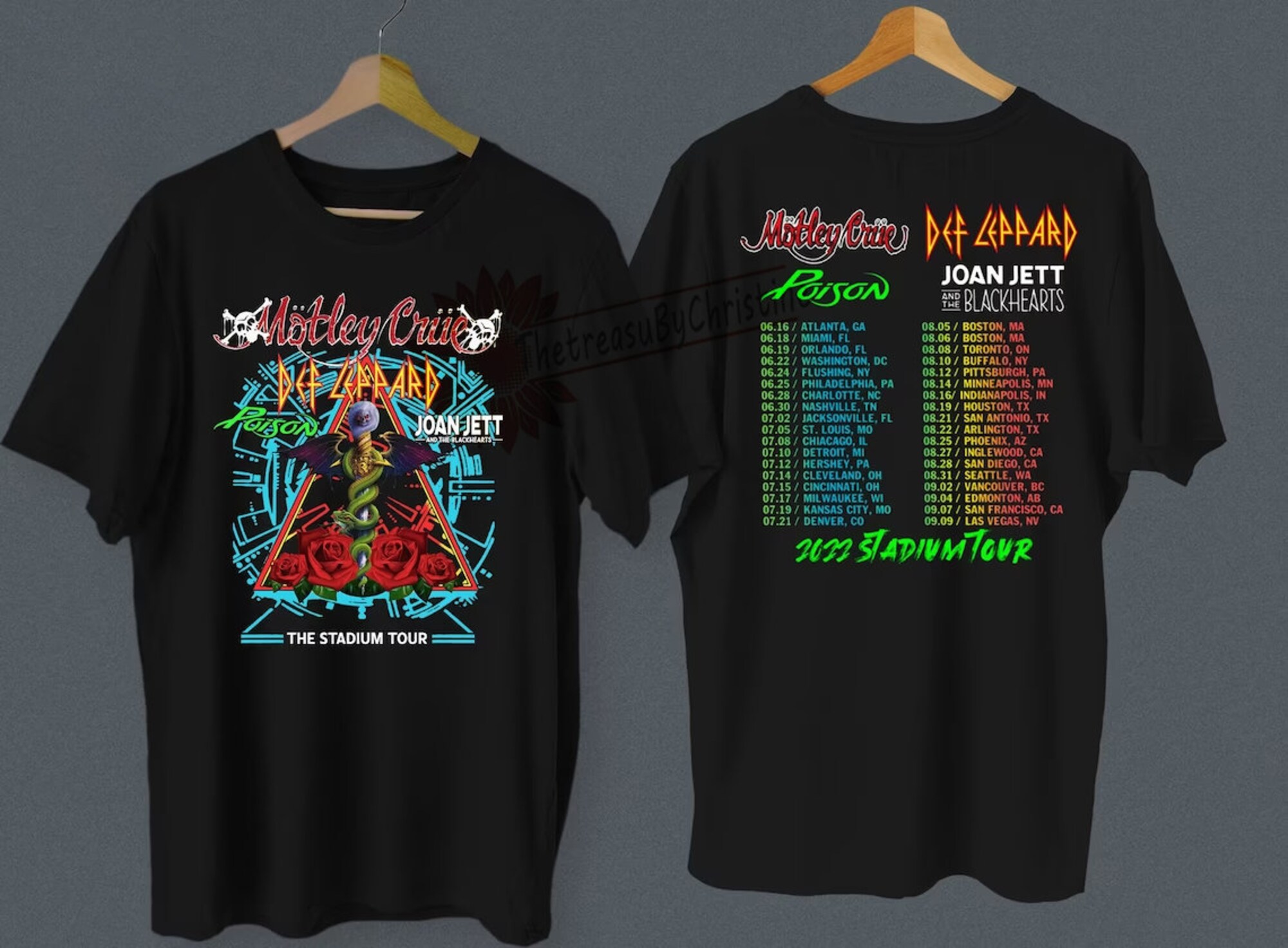 The Stadium Tour Motley Crue Def Leppard Poison Joan Jett & The Blackhearts Shirt