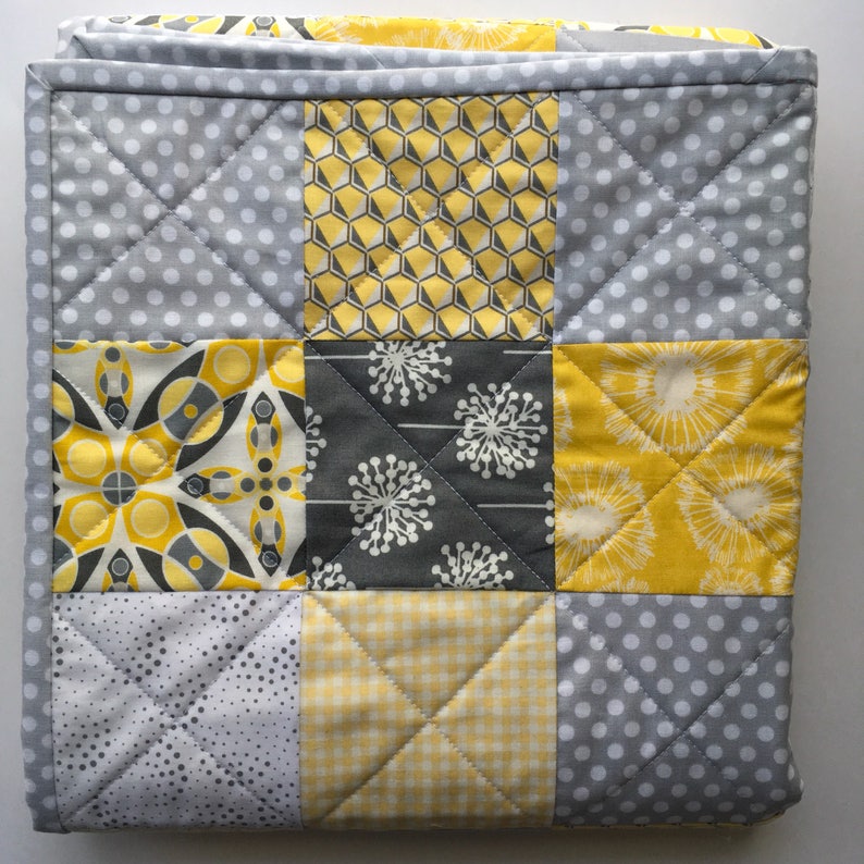 Baby Quilt Modern Baby Quilt Baby Blanket Gender Neutral Etsy