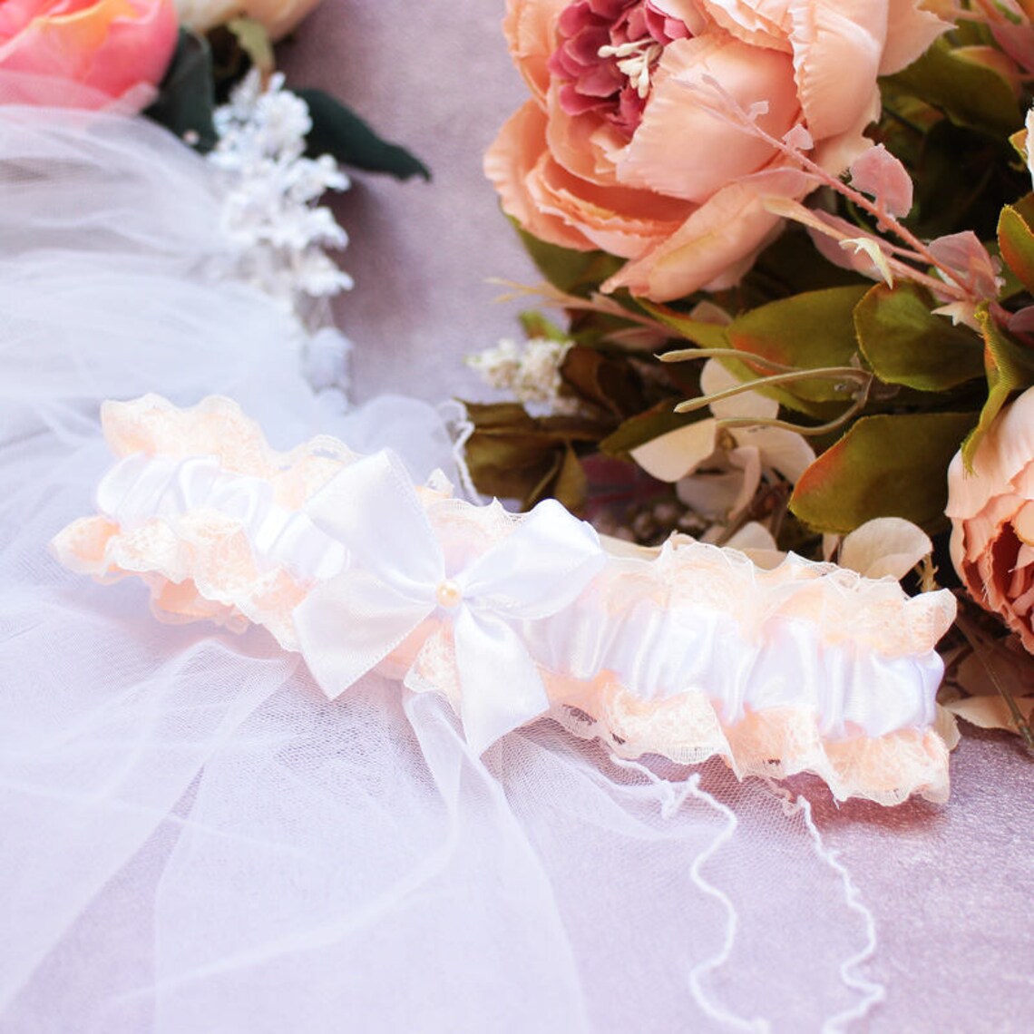 Liga de boda de lujo liga de boda con arco de sat\u00e9n liga de | Etsy