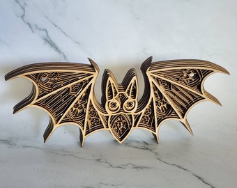 6 Layer Bat Art Piece
