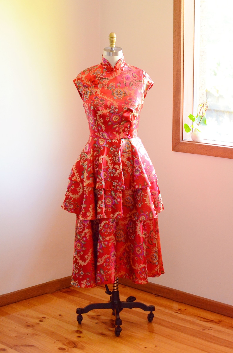 TEA CEREMONY DRESS layered Cheongsam, Qipao, Wedding Dress, Oriental