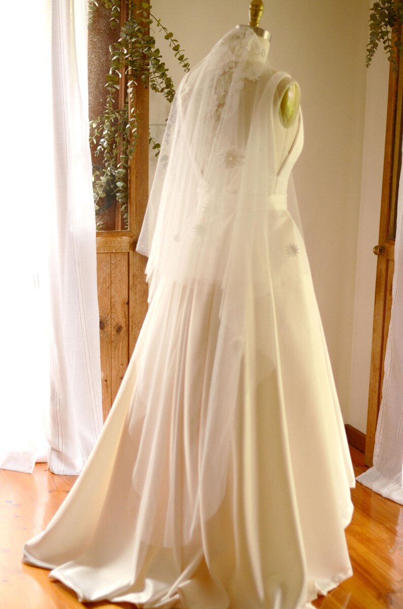 ASTER VEIL Wedding Veil, Bridal Veil, Wedding Veil With Blusher, Lace