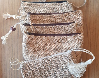 Raffia clutch