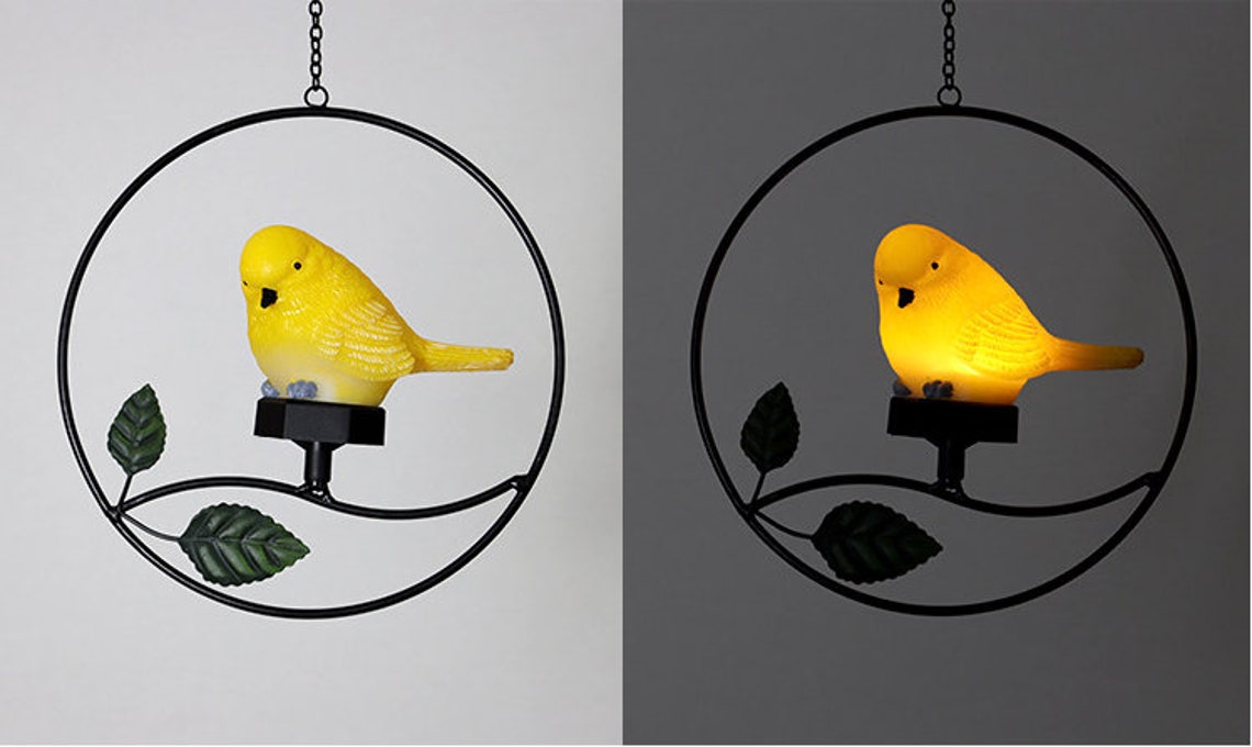 Solar Powered Hanging Animal Bird Lantern Garden Yard Patio Etsy