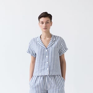Striped Linen Shirt: Loose Fit Summer Top