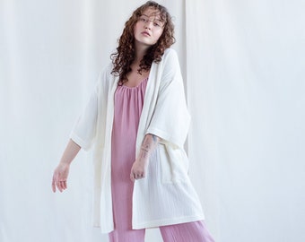 Double gauze cotton robe / Handmade by MITS