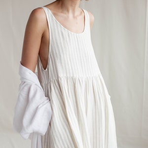 Striped linen smock dress / MITS image 2