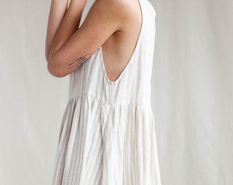 Striped linen smock dress / MITS