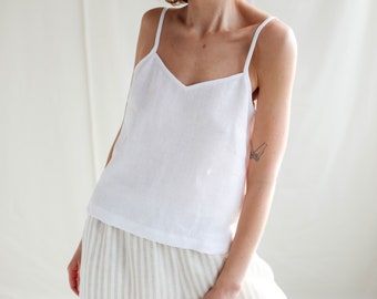 Ready to ship/Linen slip top / Sleeveless linen blouse / MITS