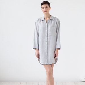 Linen shirt/Linen shirt dress/Oversized dress/Day dress/Linen Clothing image 3