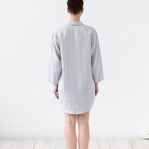 Linen shirt/Linen shirt dress/Oversized dress/Day dress/Linen Clothing image 4