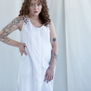 Casual sleeveless linen summer dress / MITS image 6