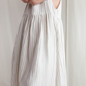 Striped linen smock dress / MITS image 7