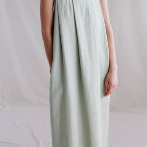 Origami linen dress / Linen loose fitting MAXI dress image 8