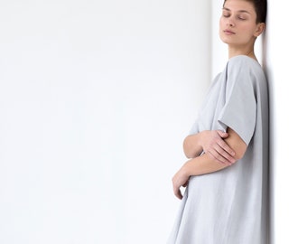 Linen tunic dress / Soft linen dress / Loose fitting linen dress