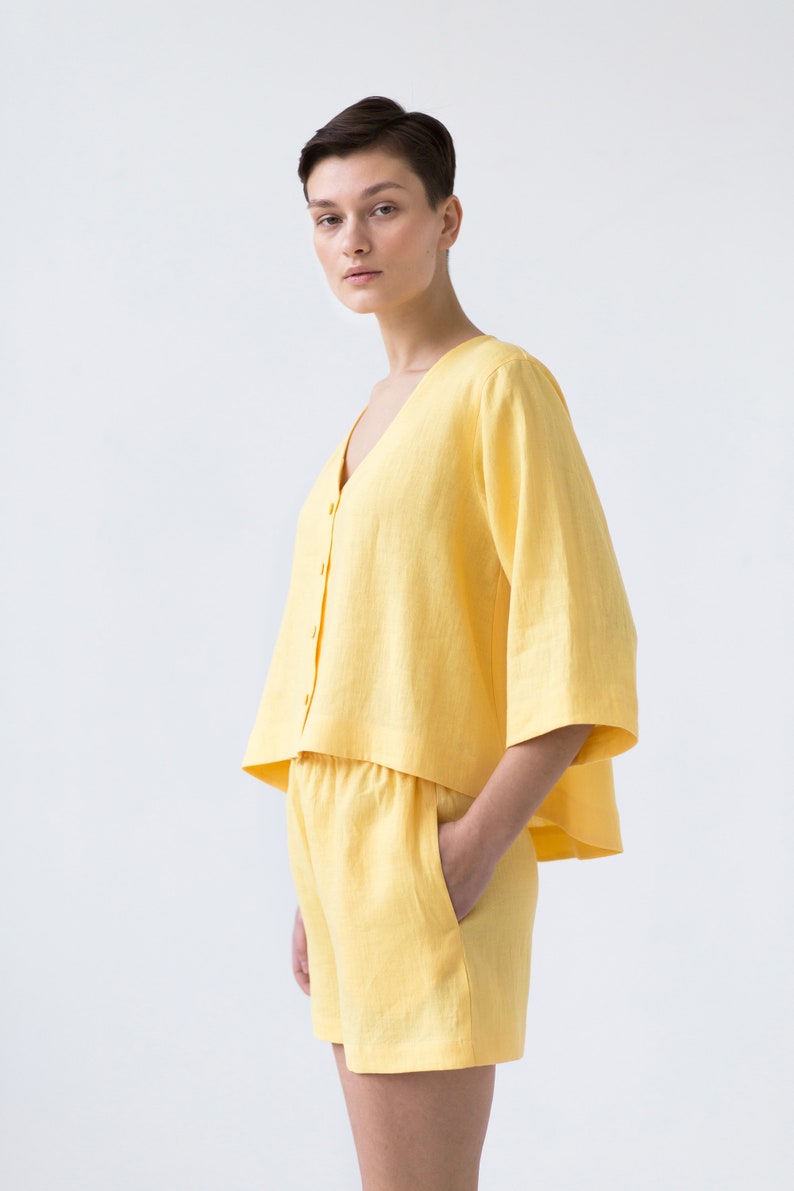 Women's Two Piece Linen Set Linen Loose Fitting Blouse - Etsy