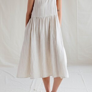 Striped linen smock dress / MITS image 3