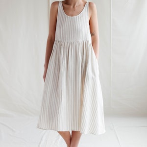 Striped linen smock dress / MITS image 6