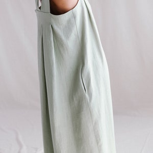 Origami linen dress / Linen loose fitting MAXI dress image 5
