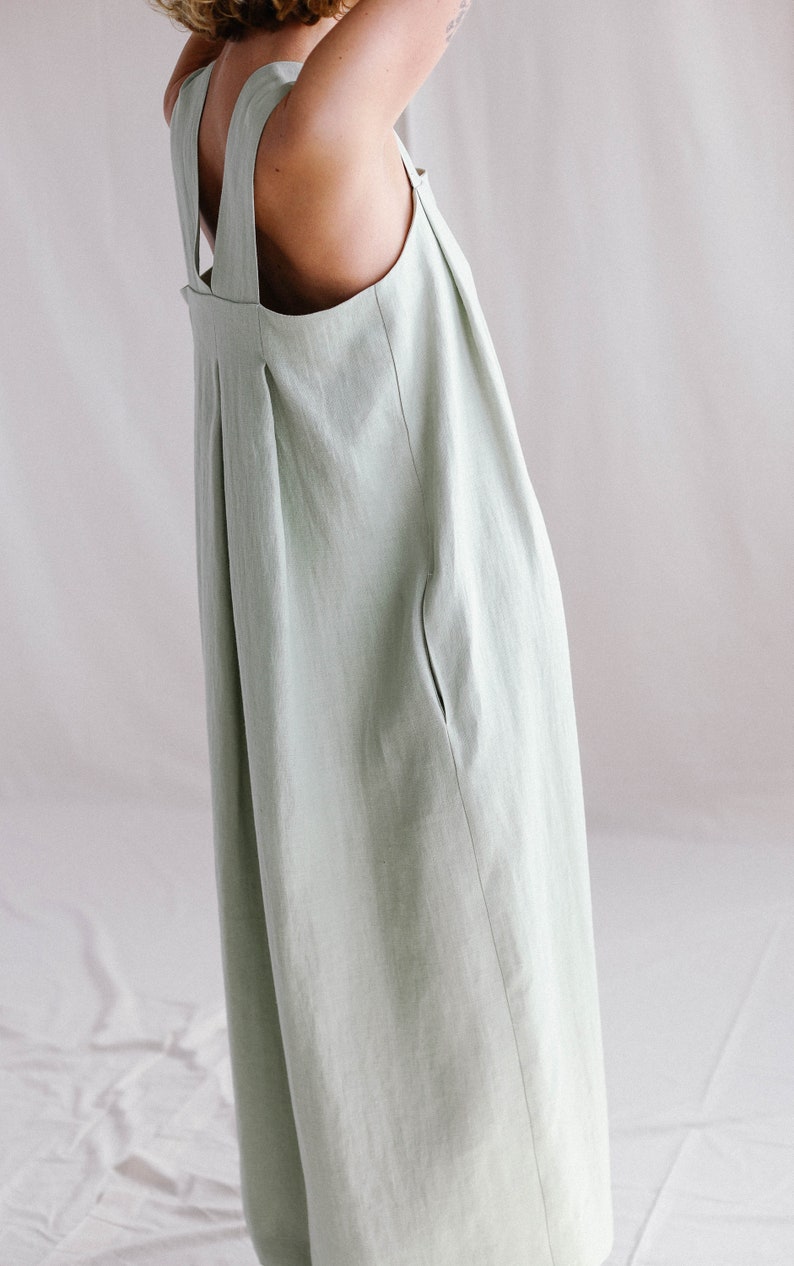 Vestido de lino origami / Vestido MAXI holgado de lino imagen 5