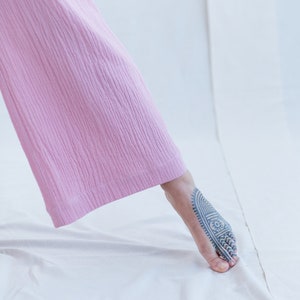 Strap double gauze cotton jumpsuit / Handmade by MITS image 5
