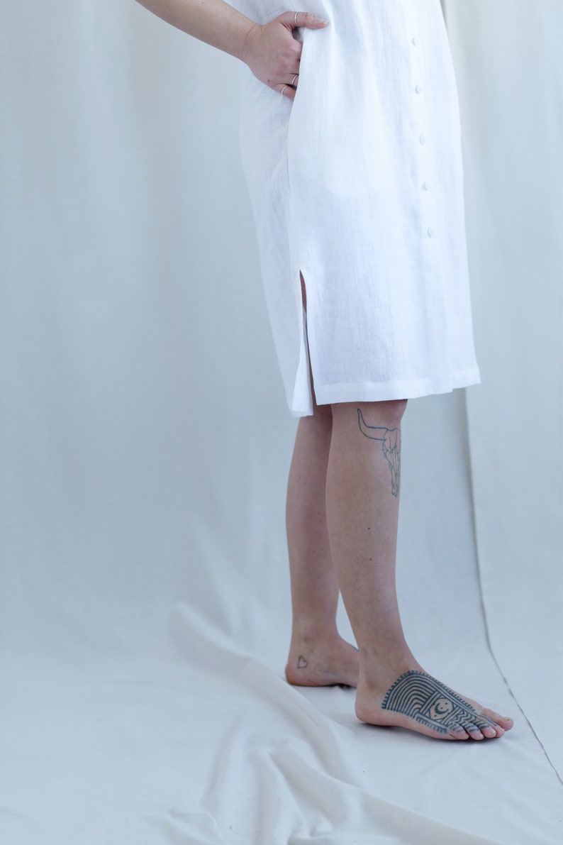 Casual sleeveless linen summer dress / MITS image 8