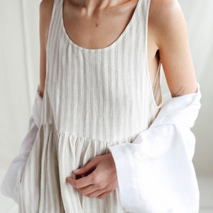 Striped linen smock dress / MITS image 4