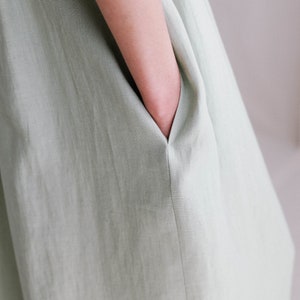 Origami linen dress / Linen loose fitting MAXI dress image 7