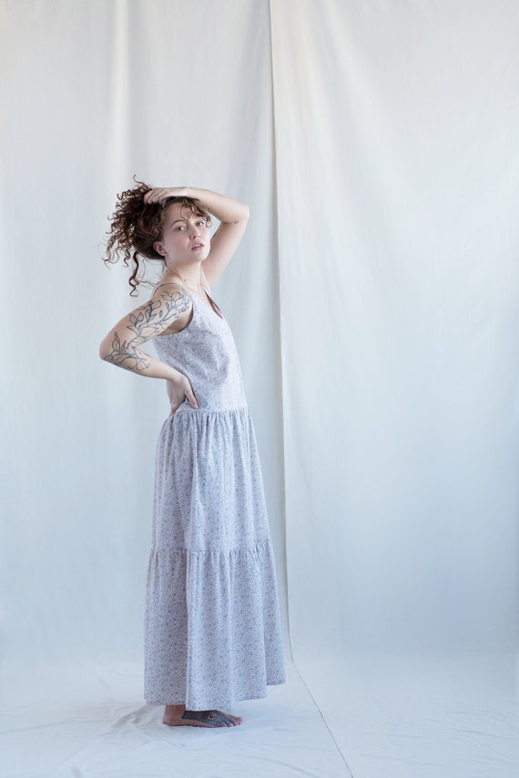 Handloom Cotton Tiered Maxi Dress main image 1