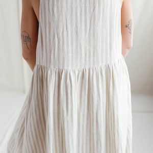 Striped linen smock dress / MITS image 9