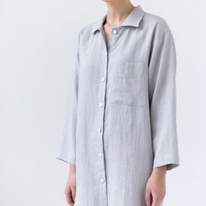 Linen shirt/Linen shirt dress/Oversized dress/Day dress/Linen Clothing image 5