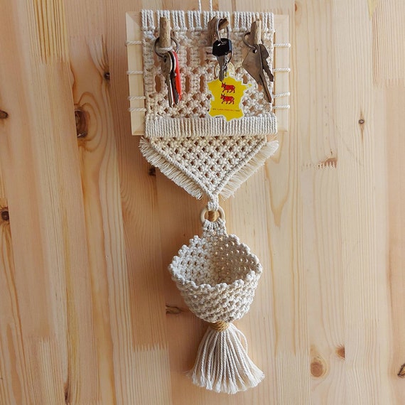Macrame key hanging sale