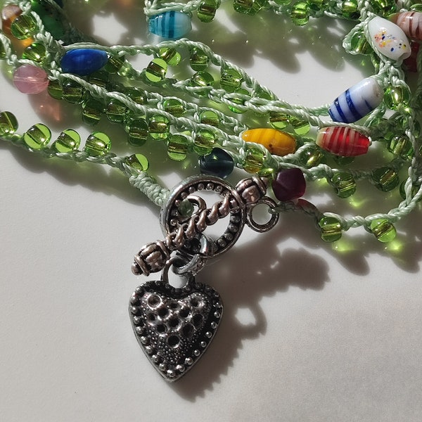 Bracelet/ collier multitours ou sautoir Peace and love