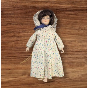 Gorham Doll Of The Month &quot;September&quot; Porcelain Collectible gingham dress with tags